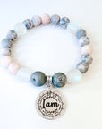 I Am Bible Verses Charm Bracelet Druzy