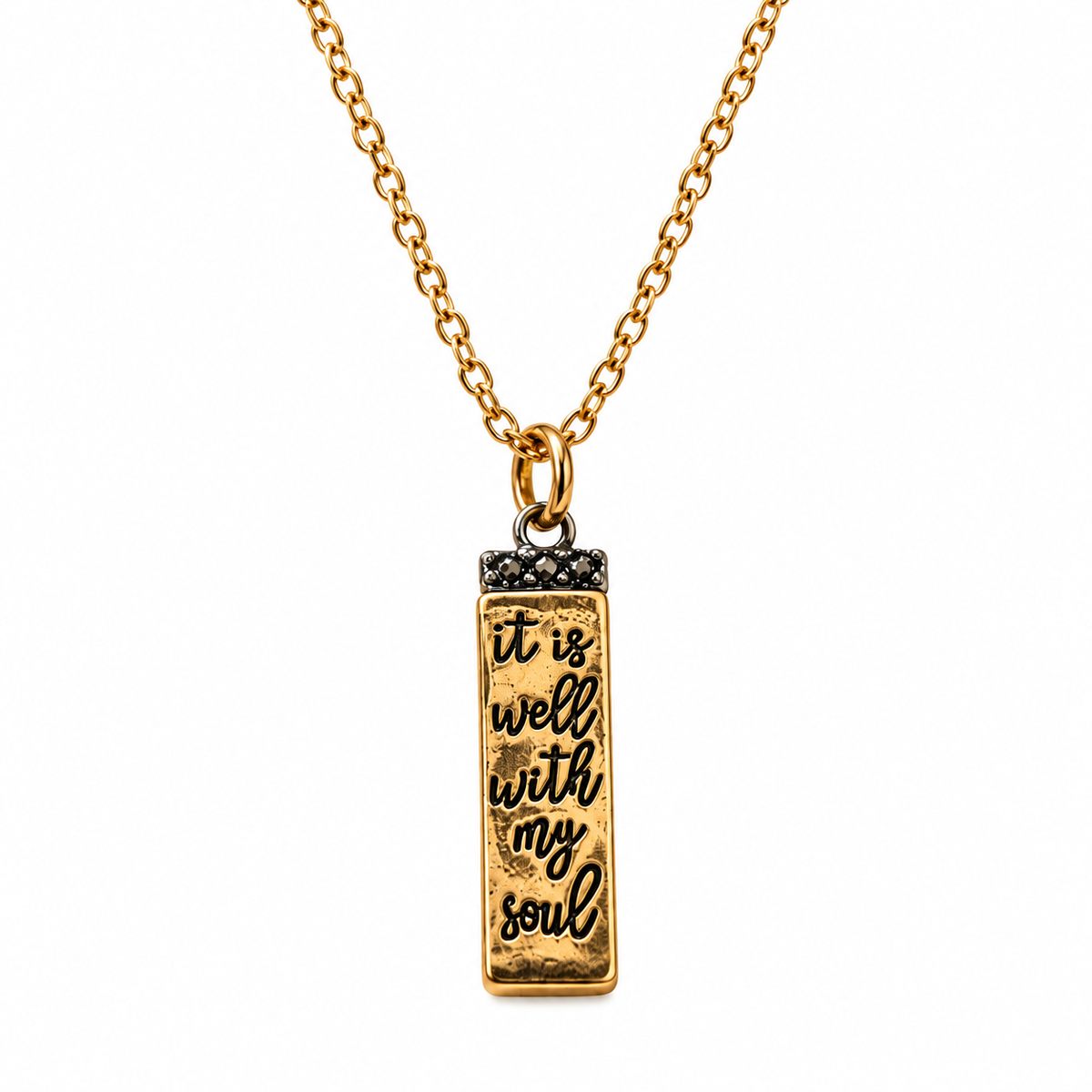 It Is Well With My Soul Gold Necklace