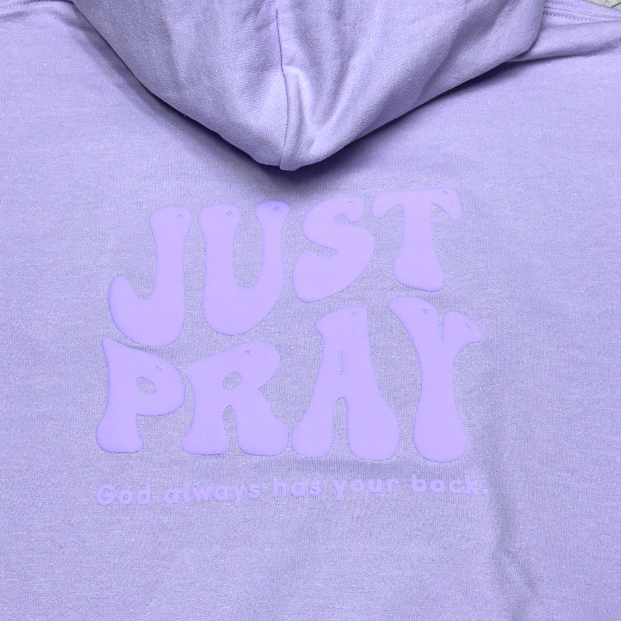 Just Pray Purple Monochrome Hoodie