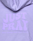 Just Pray Purple Monochrome Hoodie