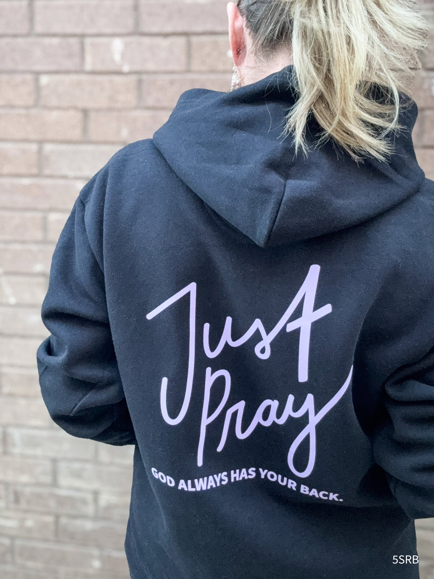 Just Pray Black Hoodie | Christian Hoodie Faith-Based Apparel