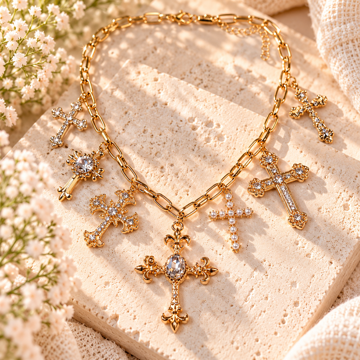 Many Ways to Believe Cross Charm Necklace