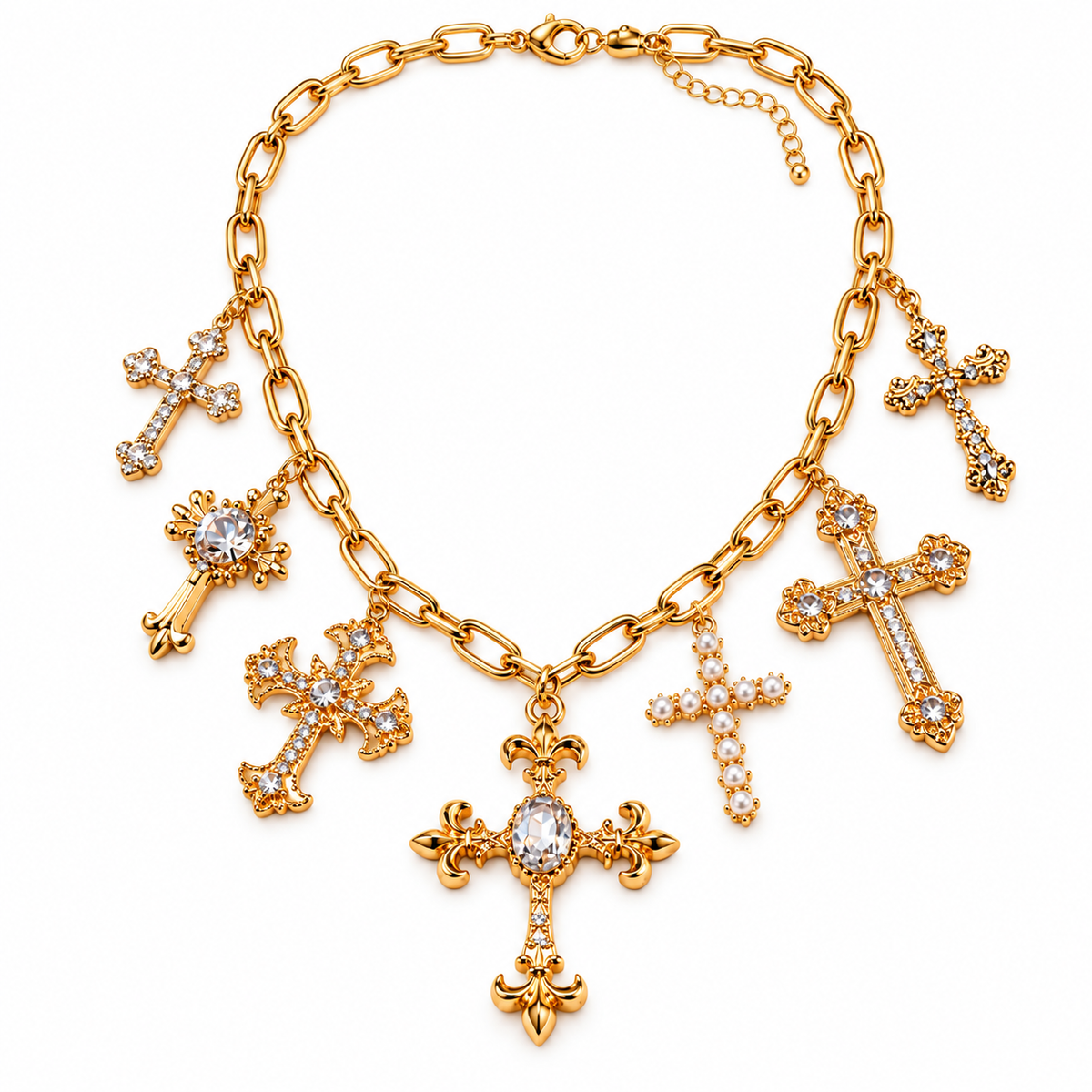 Many Ways to Believe Cross Charm Necklace