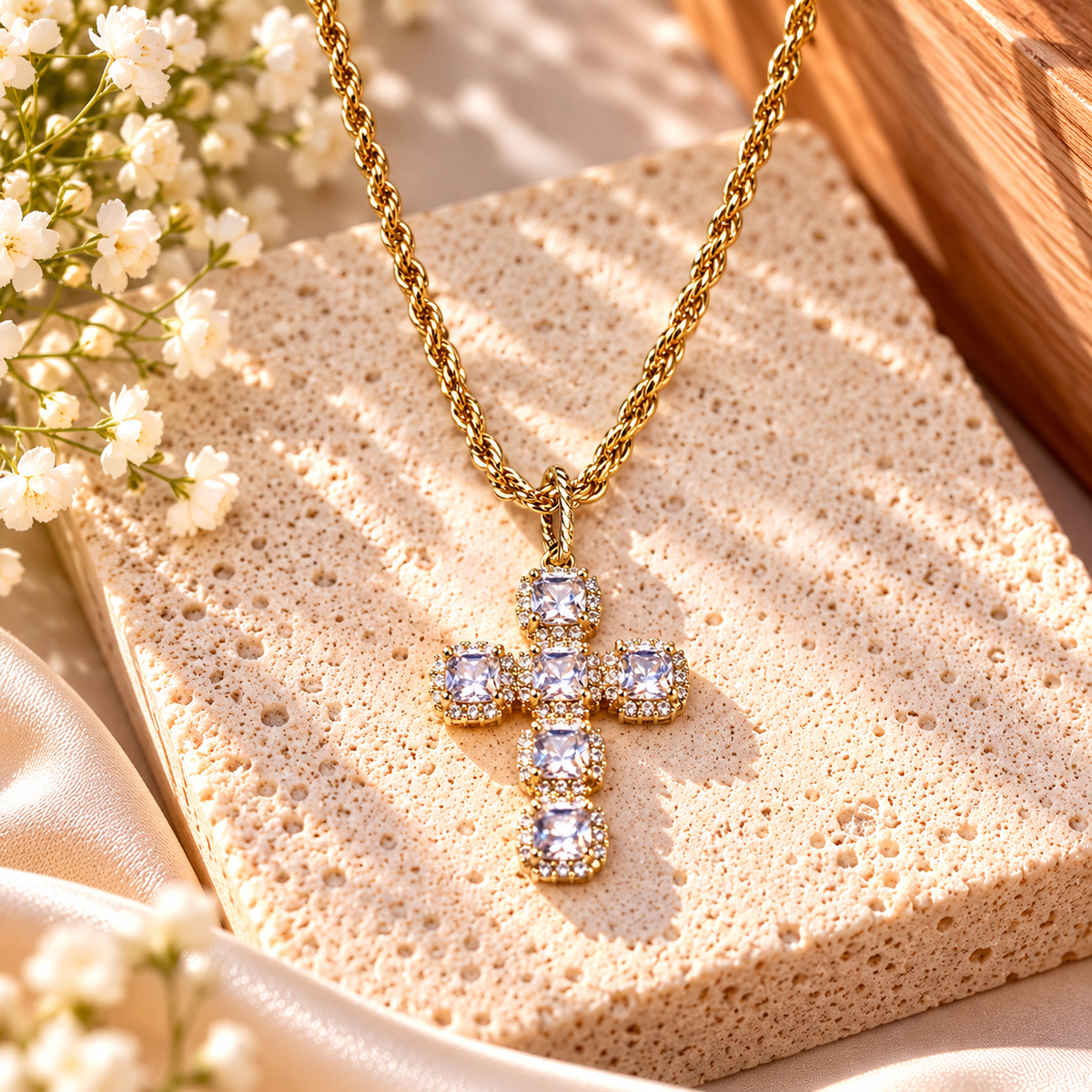 Radiant Faith Cross Necklace