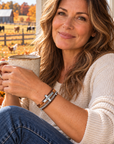 Blessed Bronze Leather Wrap Bracelet | Cross Bracelet