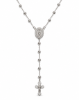 Sacred Grace Silver Rosary Style Necklace
