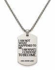 Choose to Become Silver Inspirational Dog Tag Necklace