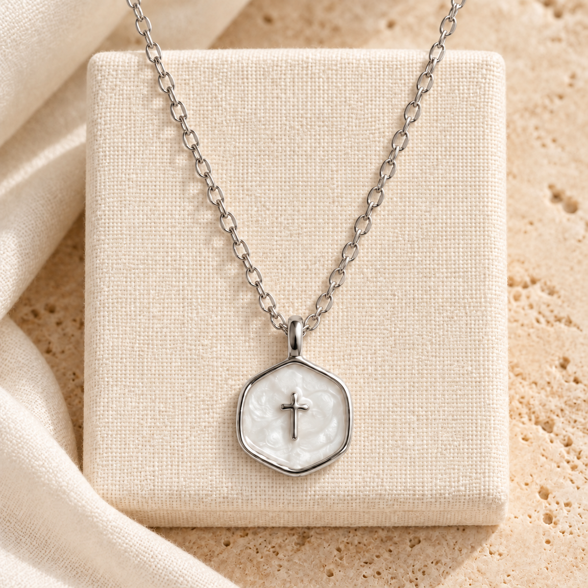 Just a Little Faith Silver Necklace