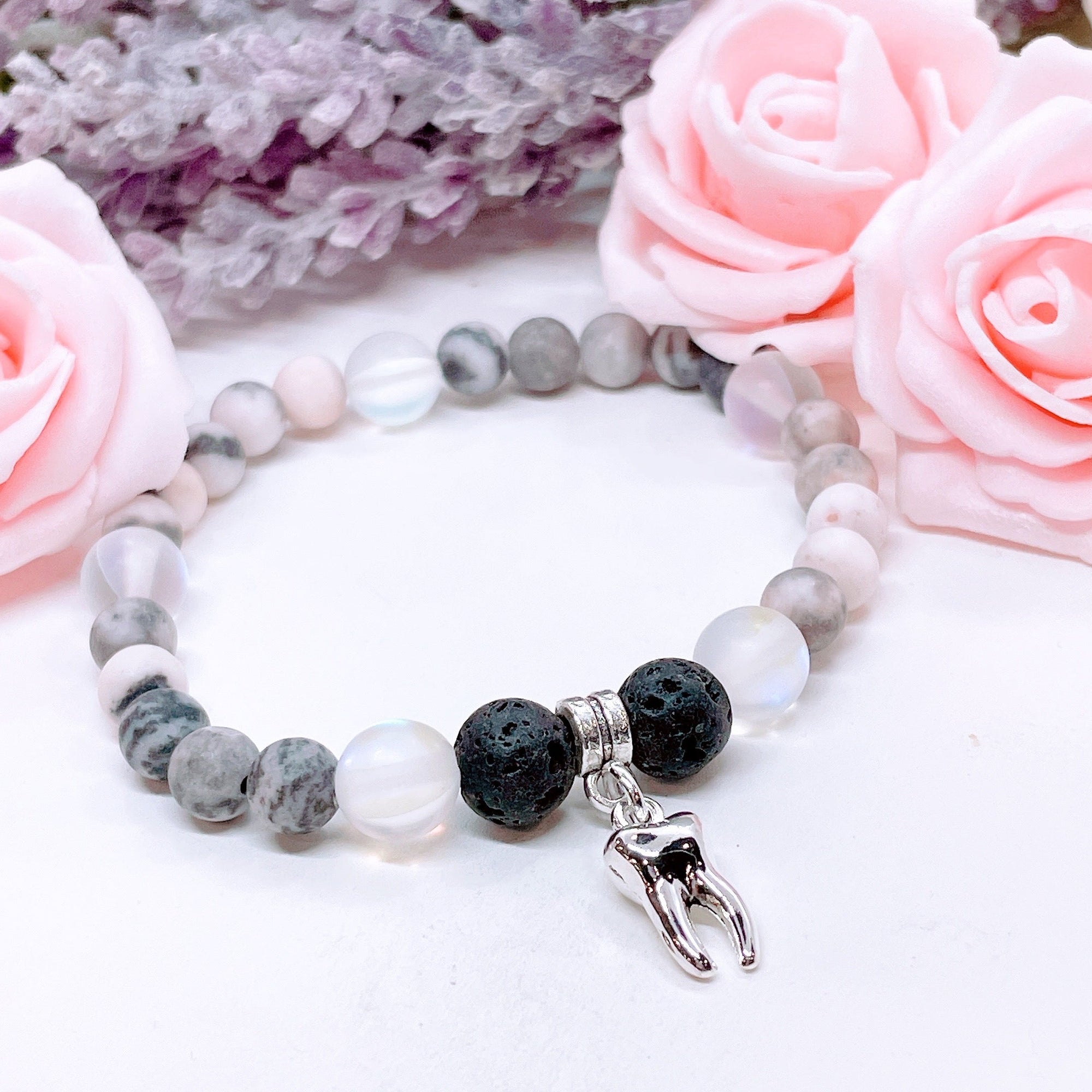 Tooth Companion Charm Bracelet Lava