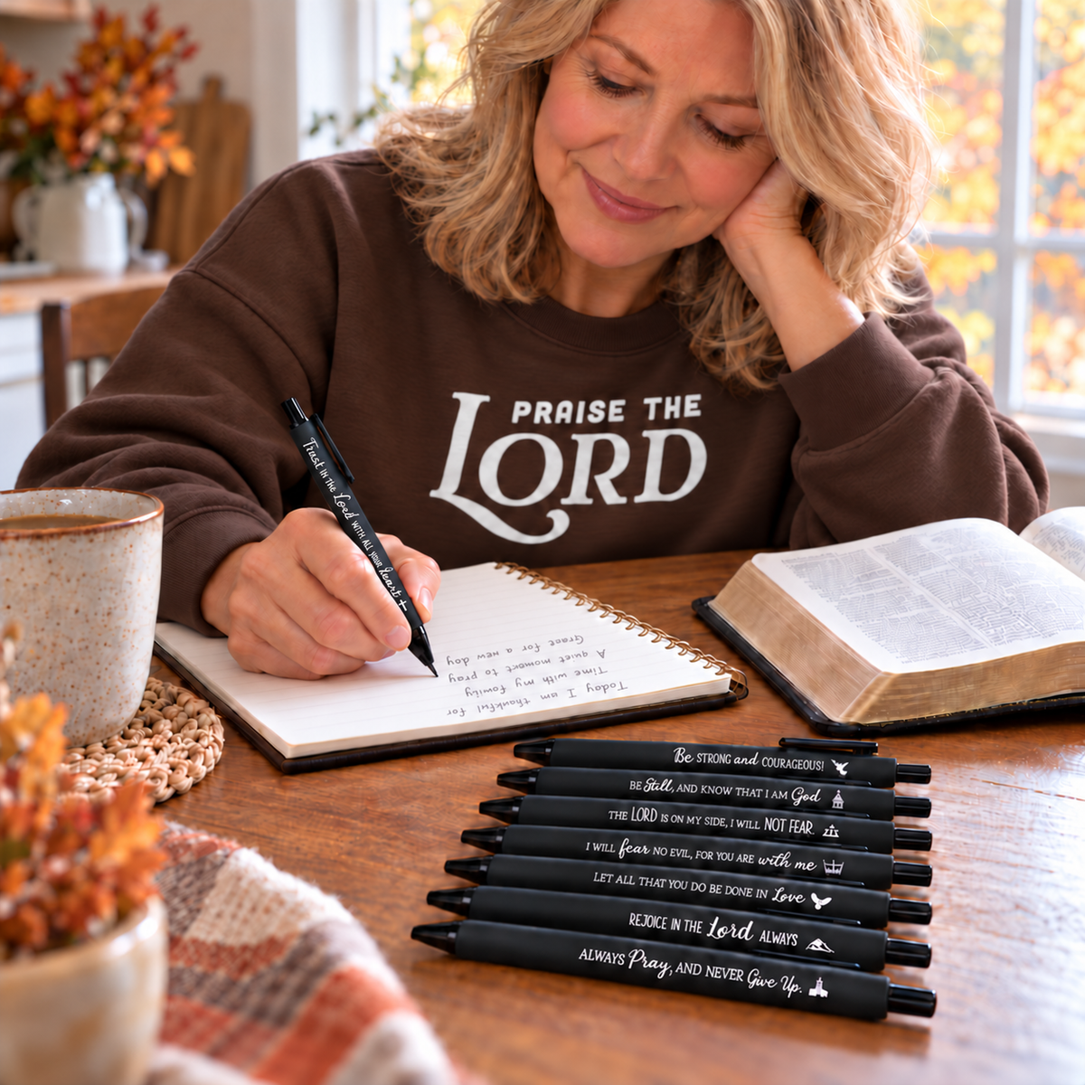 Faith in Every Word Black Pen Set