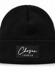 Chosen Black Christian Beanie | 1 Peter 2:9 Winter Hat