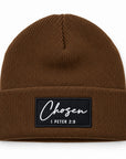 Chosen Brown Christian Beanie | 1 Peter 2:9 Winter Hat