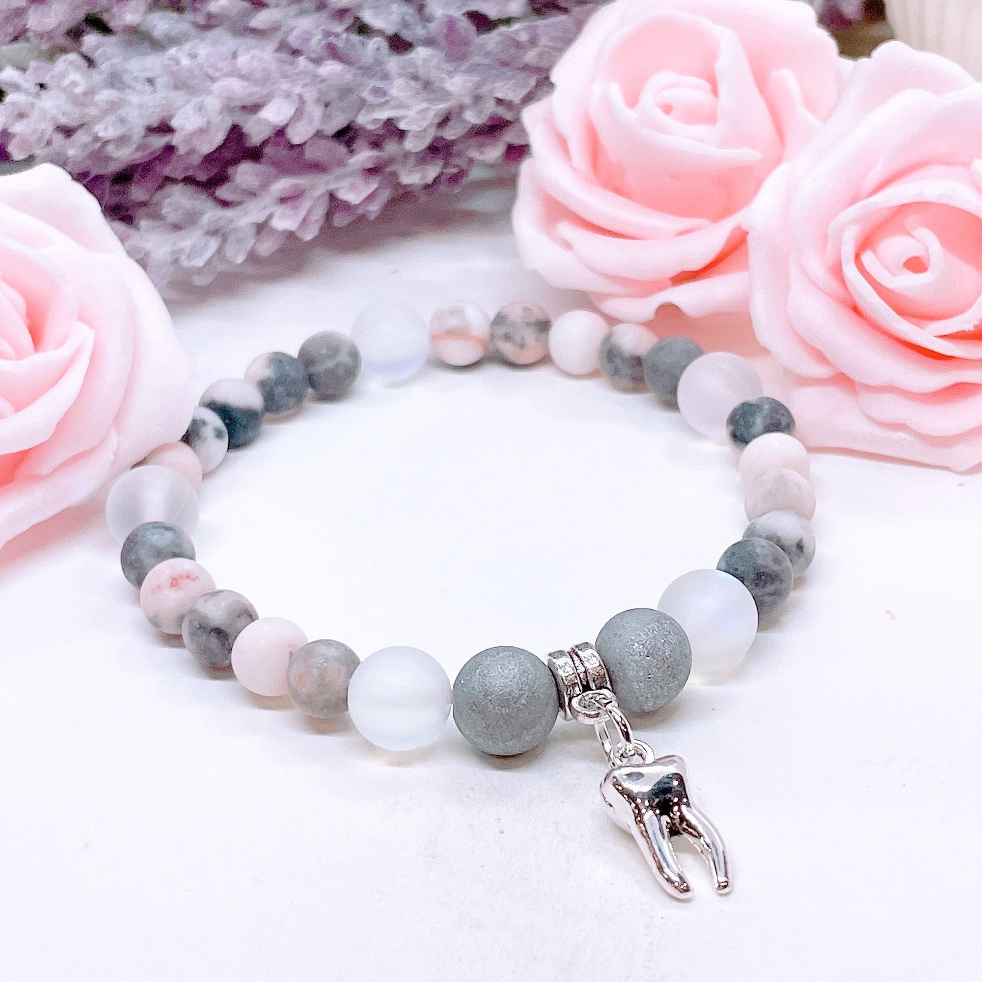 Tooth Companion Charm Bracelet Druzy