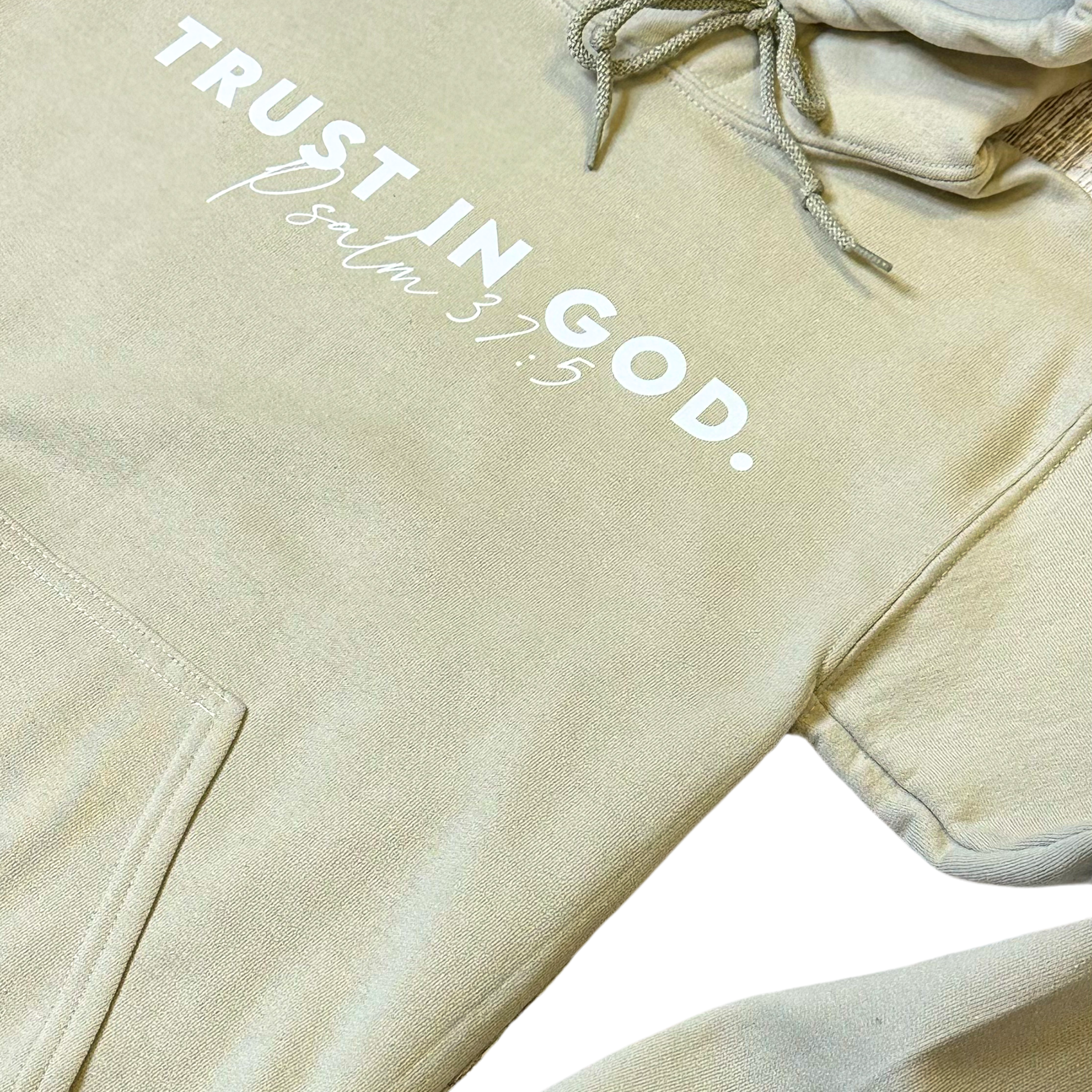 Trust In God Sand Hoodie