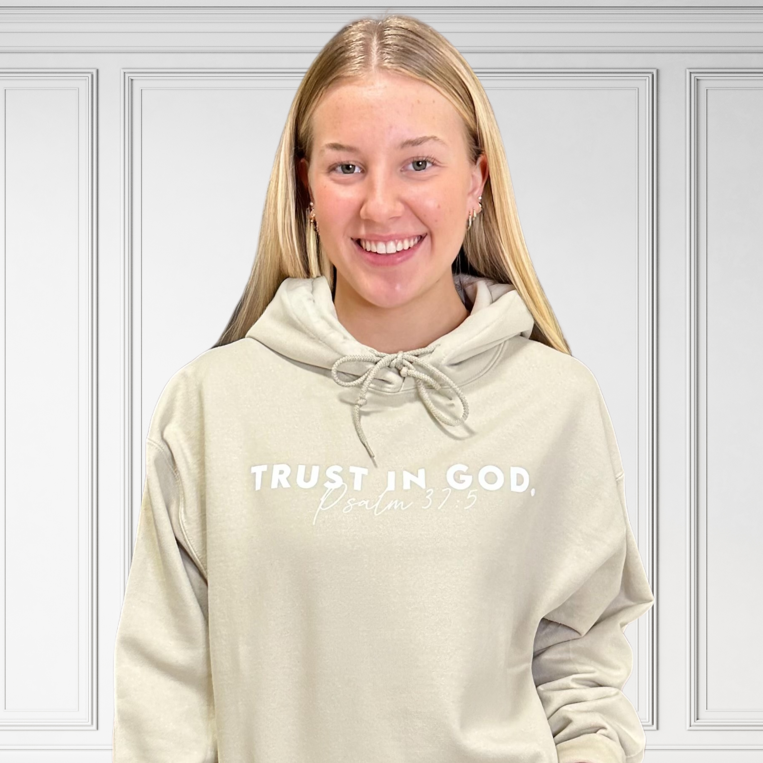 Trust In God Sand Hoodie