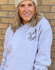 NEW Just Pray Gray Christian Hoodie