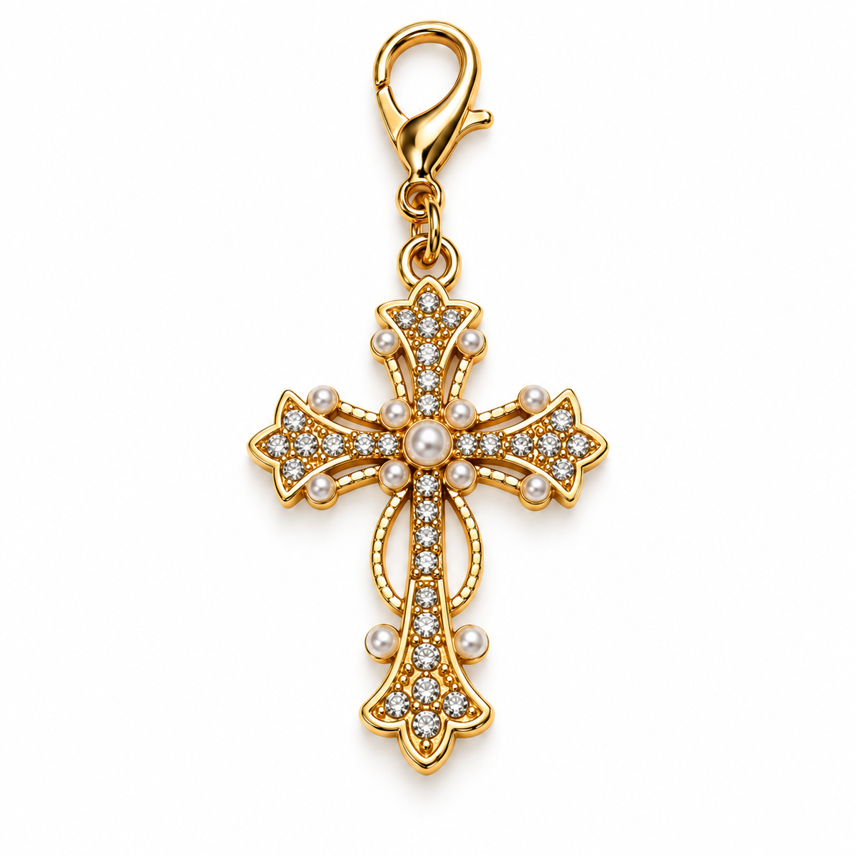 Grace &amp; Glow Gold Cross Keychain