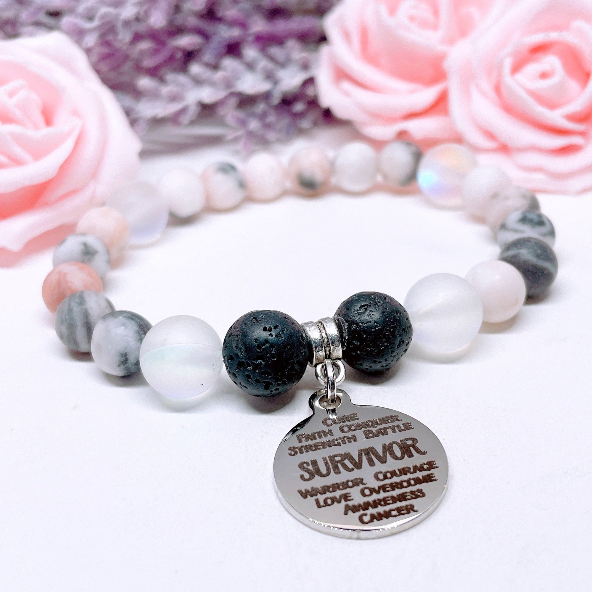 Survivor Sentiments Classic Charm Bracelet Lava