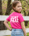 Youth Just Pray Tee in Azalea