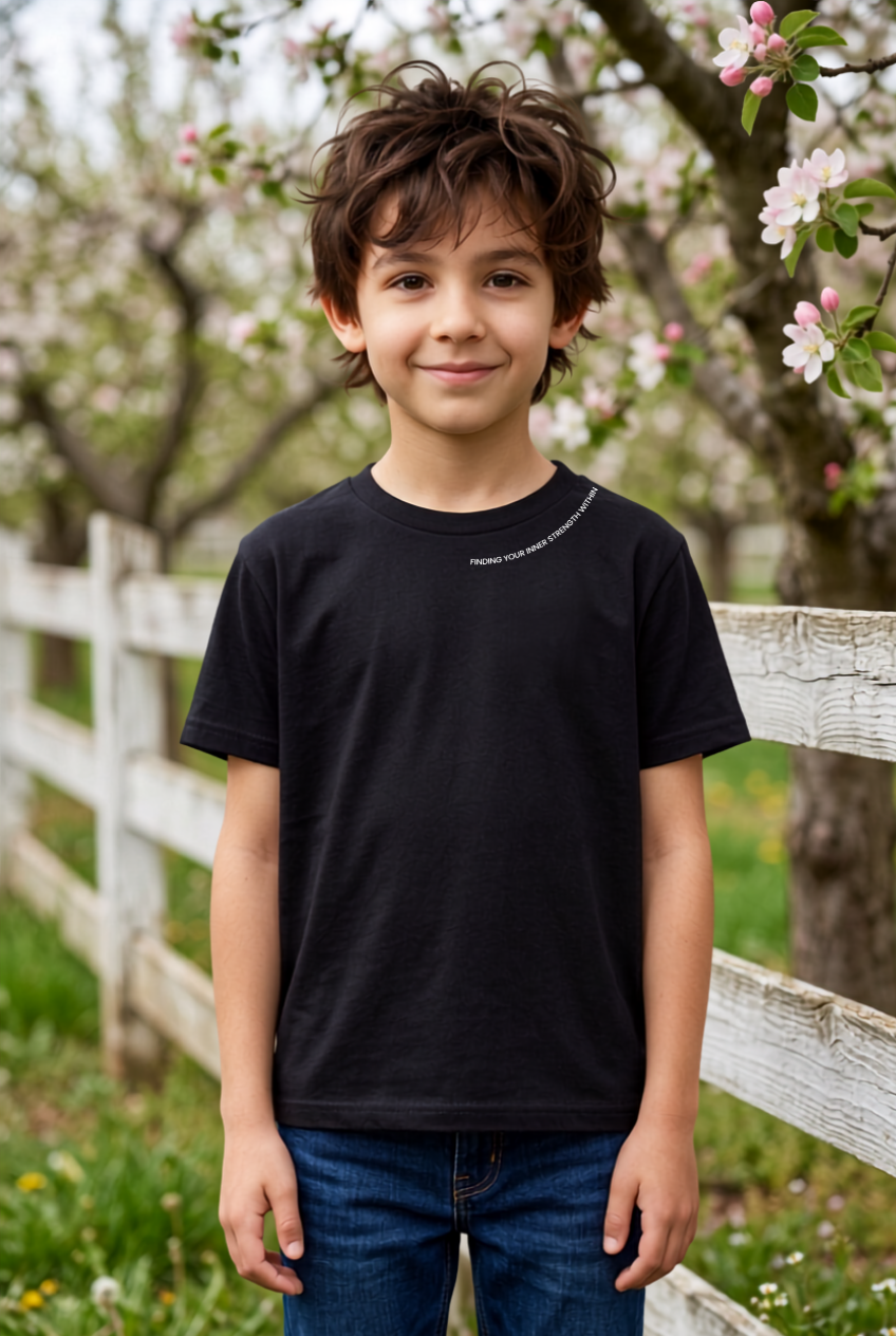 Youth Just Pray Tee in Black