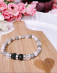 Lava Stone Rhinestone Companion Bracelet