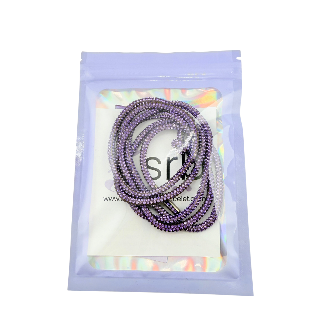 Blessed &amp; Blinged Lavender | Rhinestone Drawstring