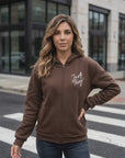 Just Pray Brown Zip-Up Hoodie | Christian Zip Hoodie