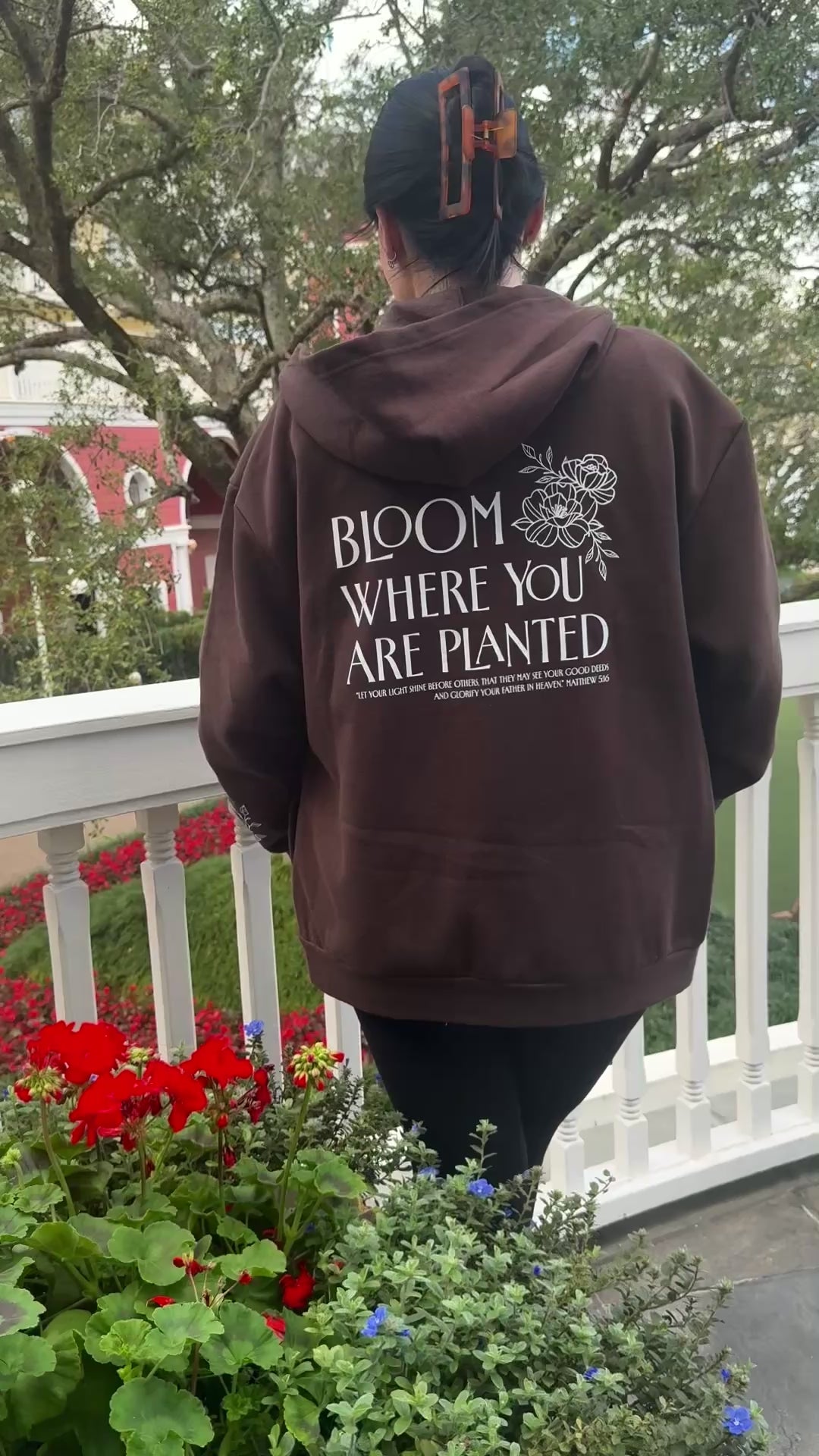 bloom brown hoodie video