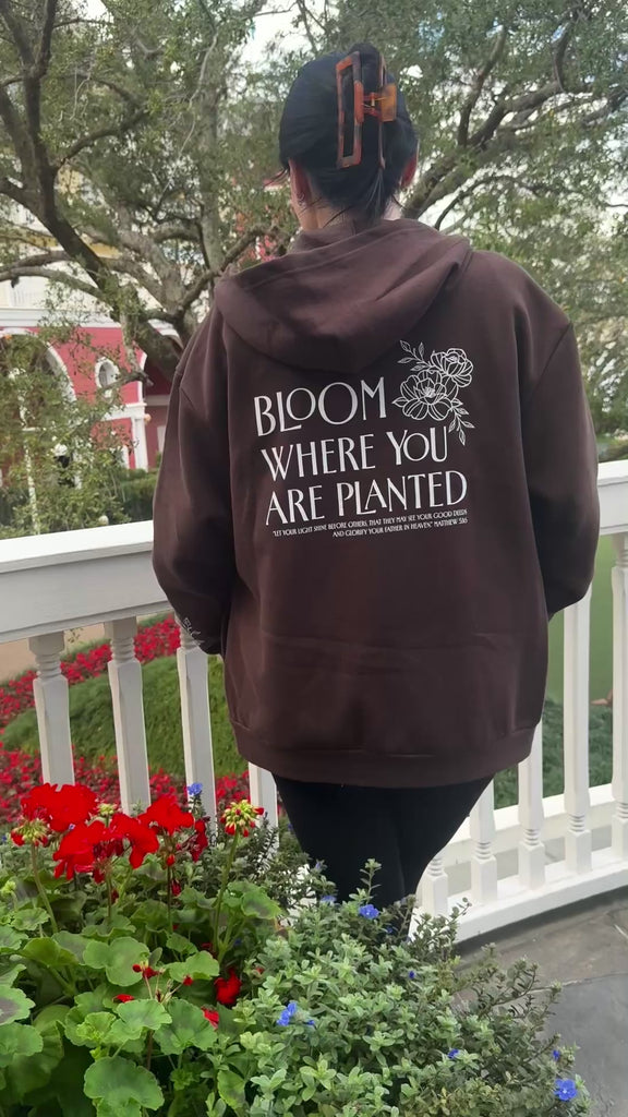 bloom brown hoodie video
