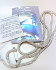 rhinestone pearl drawstring neutral hoodie