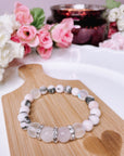 Rose Quartz Rhinestone Classic Bracelet