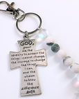 Serenity Prayer Cross Purse Charm