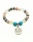 For I Know the Plans I have for You Charm Bracelet Turquoise