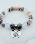With God All Things are Possible Classic Charm Bracelet Druzy