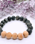 Black Labradorite Cedar Wood Bracelets