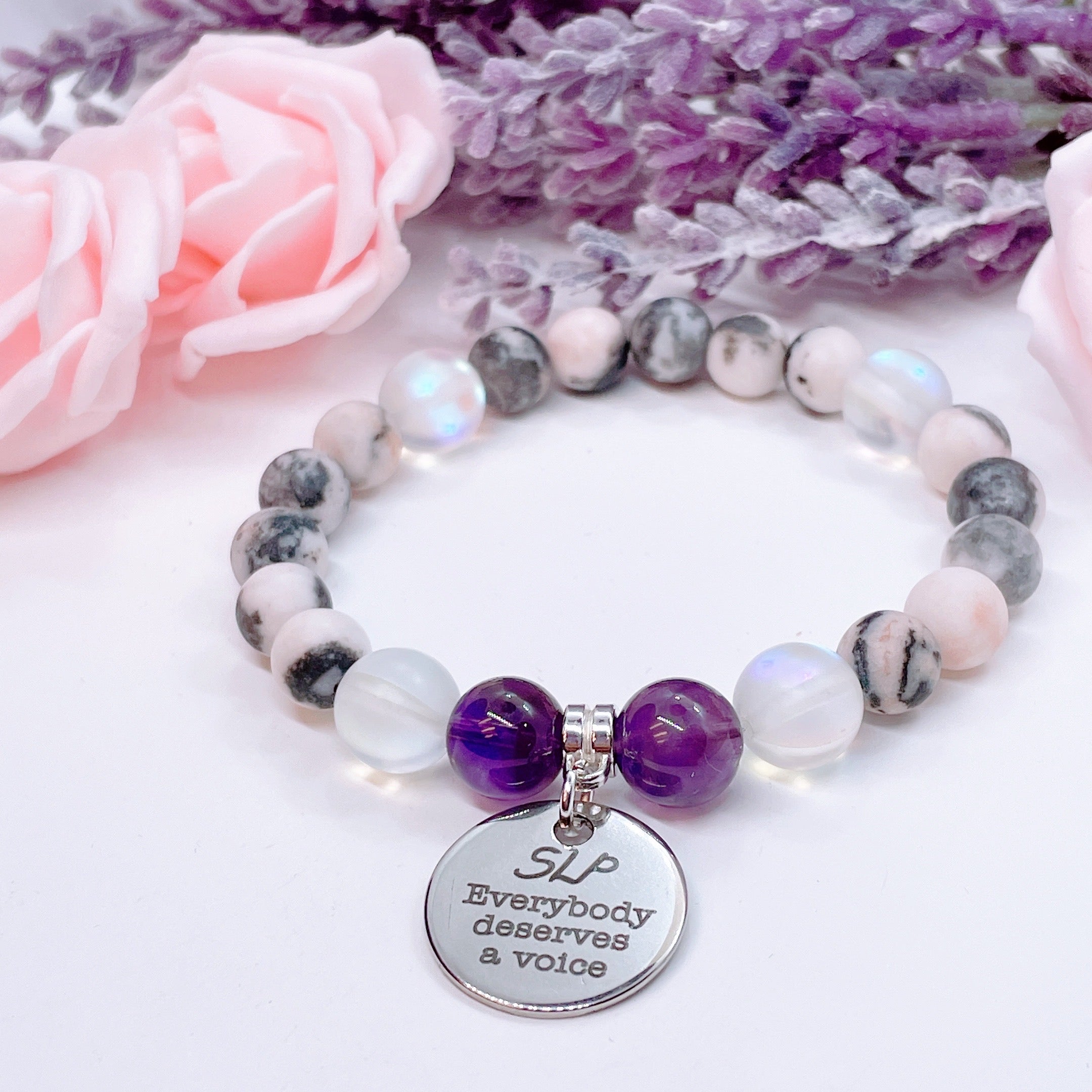 SLP Everyone has a Voice Charm Bracelet