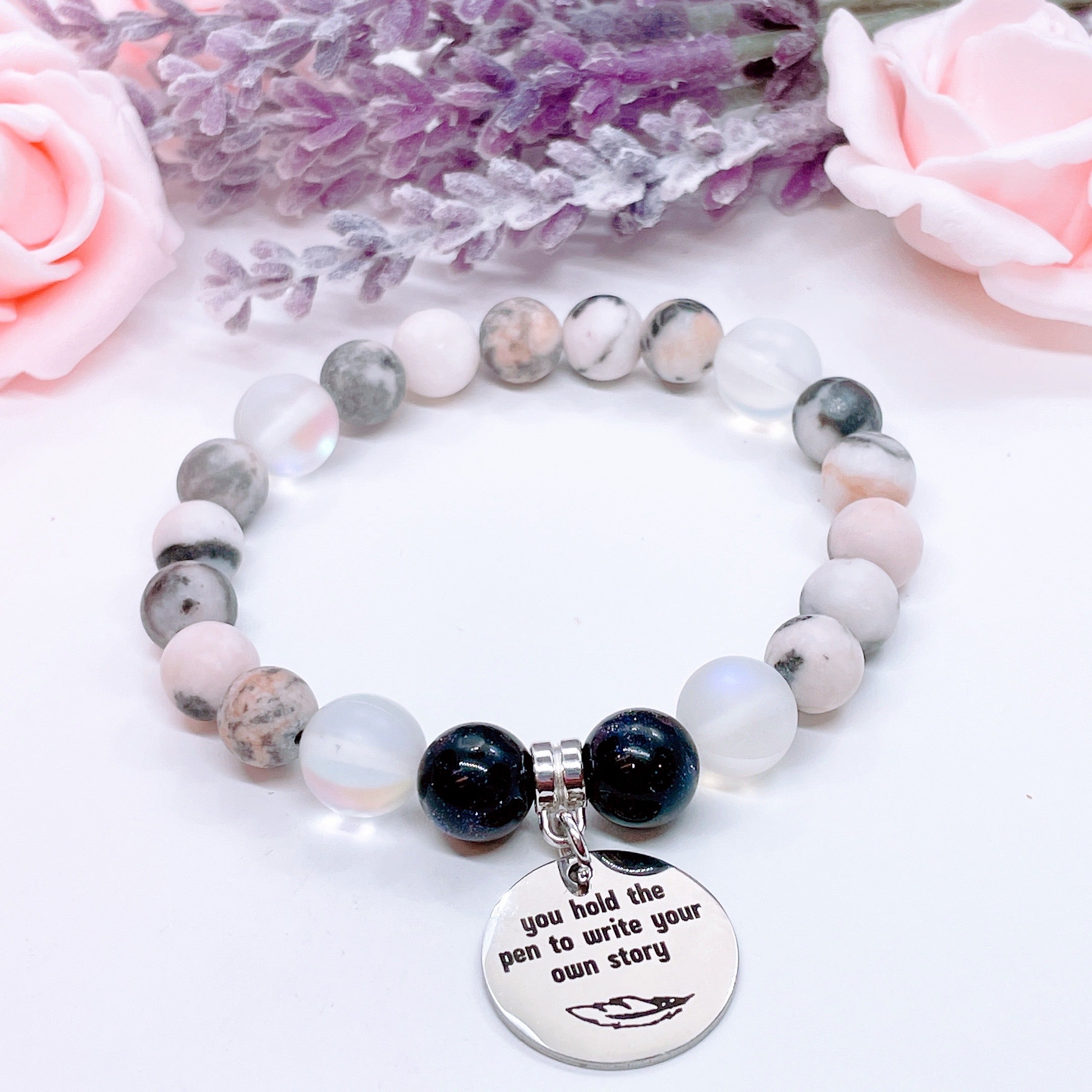 You Hold the Pen to Write your Own Story Charm Bracelet