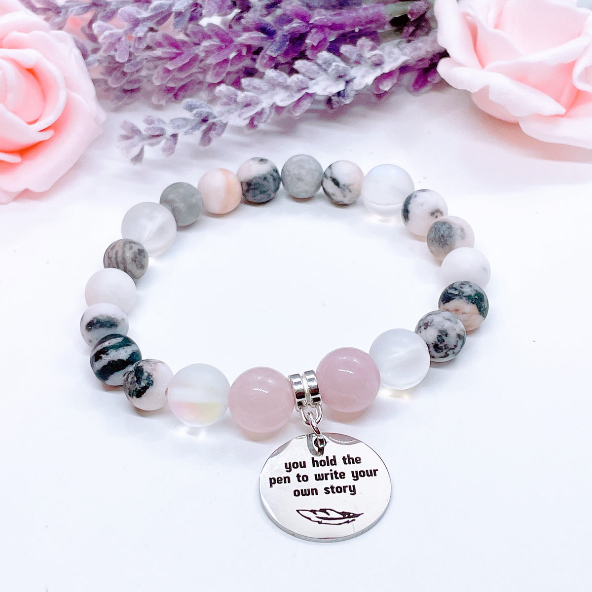 You Hold the Pen to Write Your Own Story Charm Bracelet