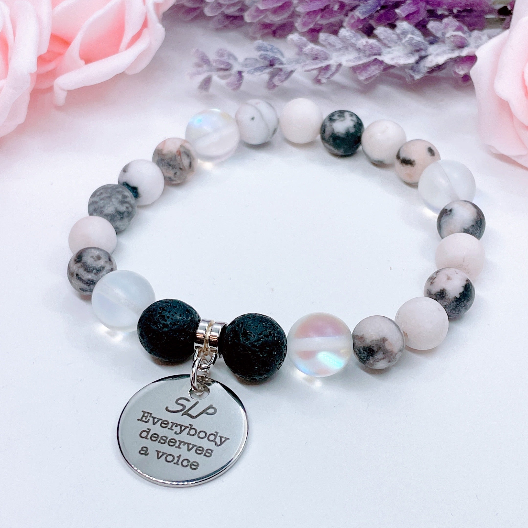 SLP Everyone has a Voice Charm Bracelet