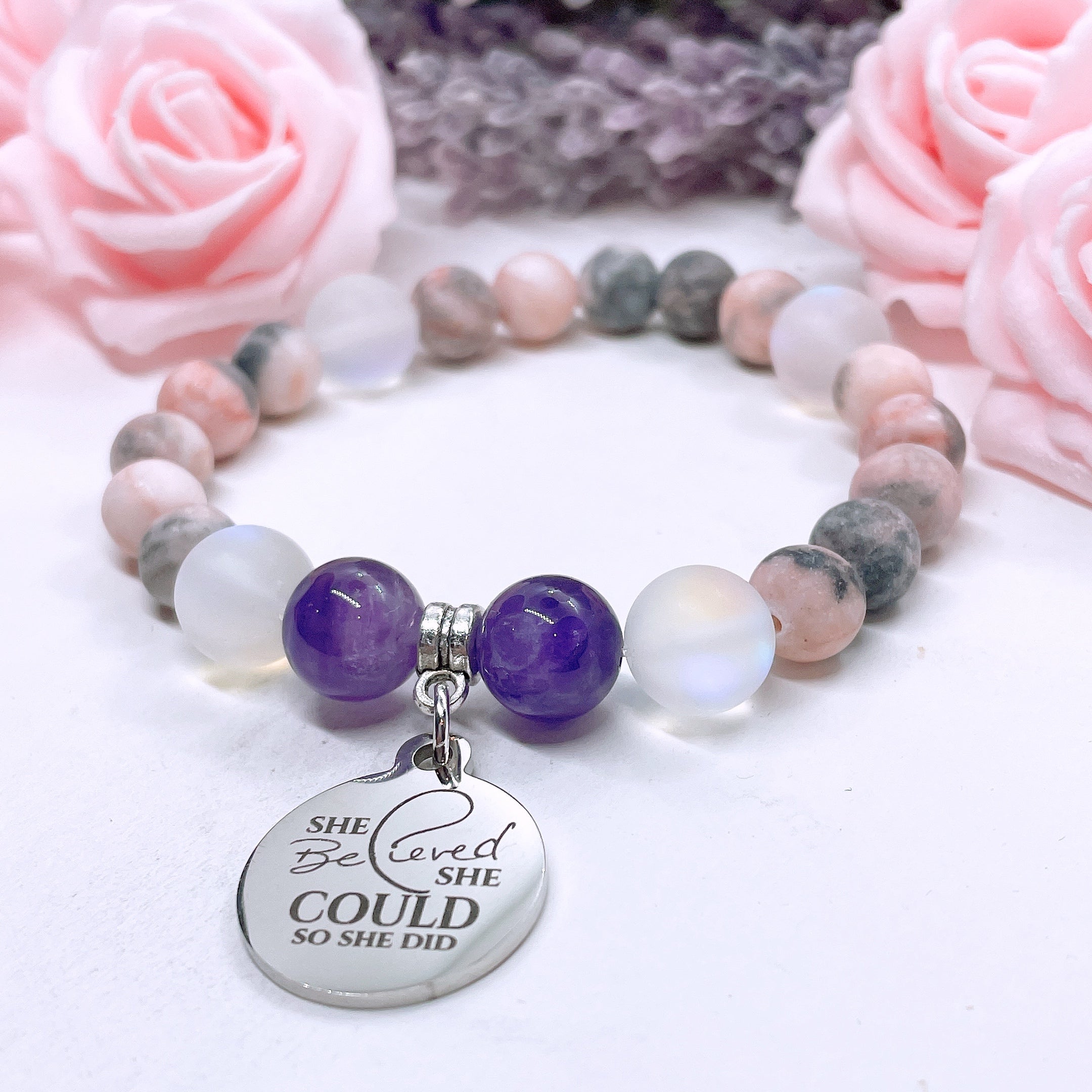 She Believed she Could so She Did Charm Bracelet