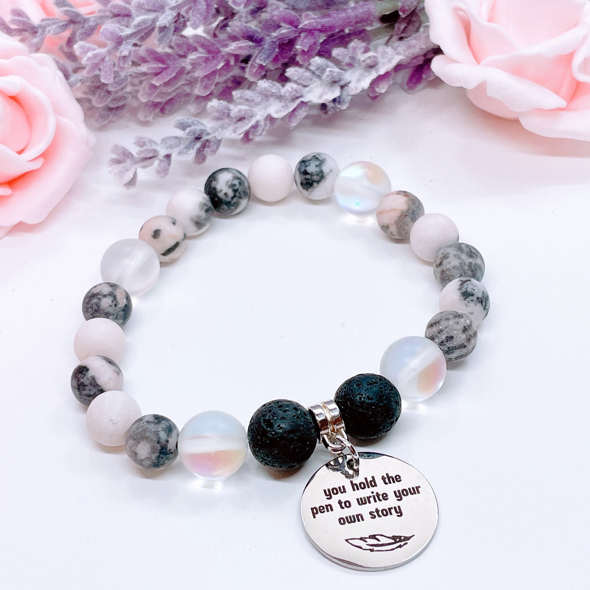 You Hold the Pen to Write Your Own Story Charm Bracelet