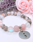 Semicolon Classic Charm Bracelet Bracelet Rose Quartz